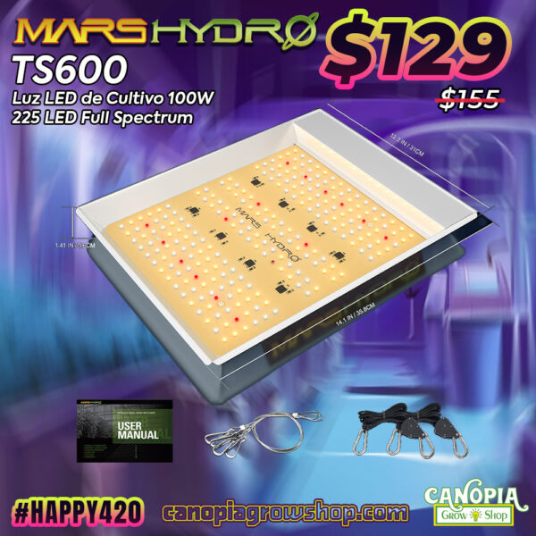 Canopiagrowshop.com | QUITO ECUADOR | Iluminación LED | Mars Hydro TS600 - 100 Watt