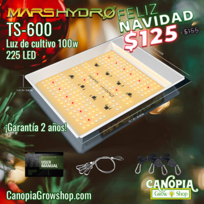 Canopiagrowshop.com | QUITO ECUADOR | Iluminación LED | Mars Hydro TS600 - 100 Watt - Navidad 2025