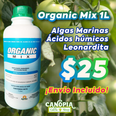 Canopiagrowshop.com | Quito | Fertilizante a base de algas marinas Organic Mix 1L con Leonardita 