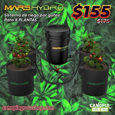 CanopiaGrowshop.com | | Disponible en todo el Ecuador | Sistema de riego por goteo Mars Hydro para 8 plantas