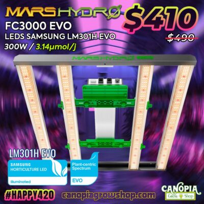 Canopia Growshop | Mars Hydro FC3000 EVO | Luz led de cultivo 300W - Quito - Ecuador