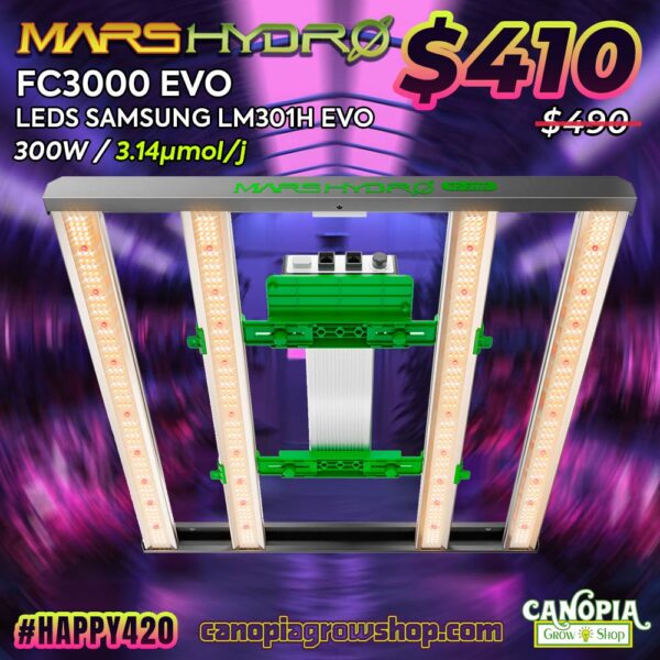 Canopia Growshop | Mars Hydro FC3000 EVO | Luz led de cultivo 300W - Quito - Ecuador