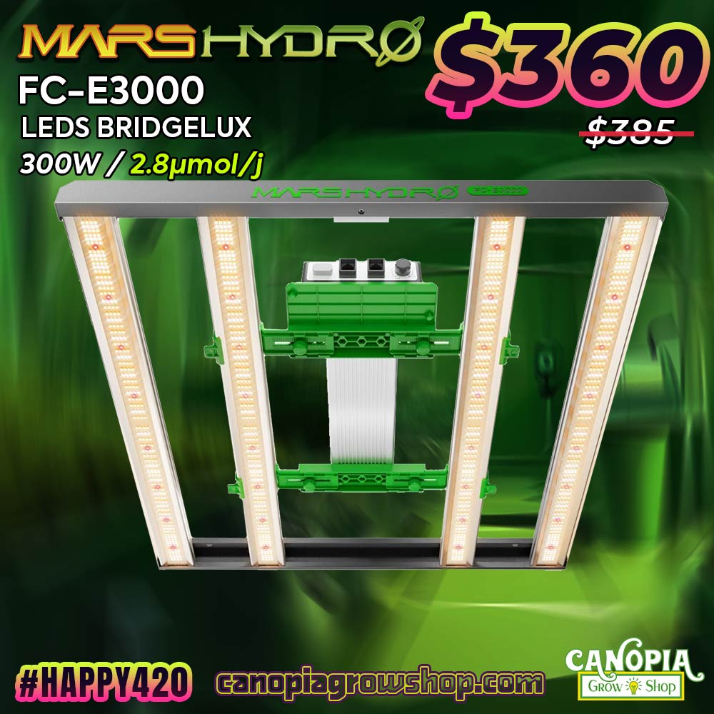 Canopia Growshop | Mars Hydro FC-E3000 | Luz led de cultivo 300W Full spectrum - Quito - Ecuador