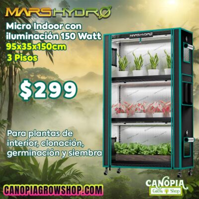 Canopiagrowshop.com | Quito - Ecuador | Estante Mars Hydro para plantas de interior mediano de 150Watt para clonación, germinación, siembra y plantas de interior